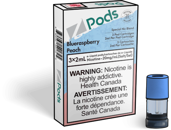 Blueraspberry Peach - Z Pods - Premium Stlth Compatible Pods - Wide Range of Flavors - Vape Cave