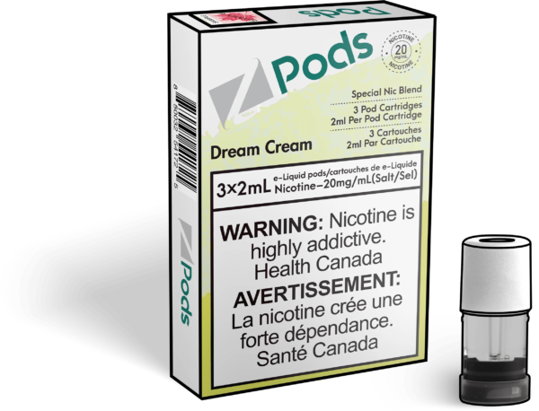 Dream Cream - Z Pods - Premium Stlth Compatible Pods - Wide Range of Flavors - Vape Cave