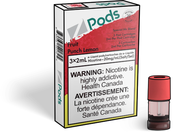 Fruit Punch Lemon - Z Pods - Premium Stlth Compatible Pods - Wide Range of Flavors - Vape Cave