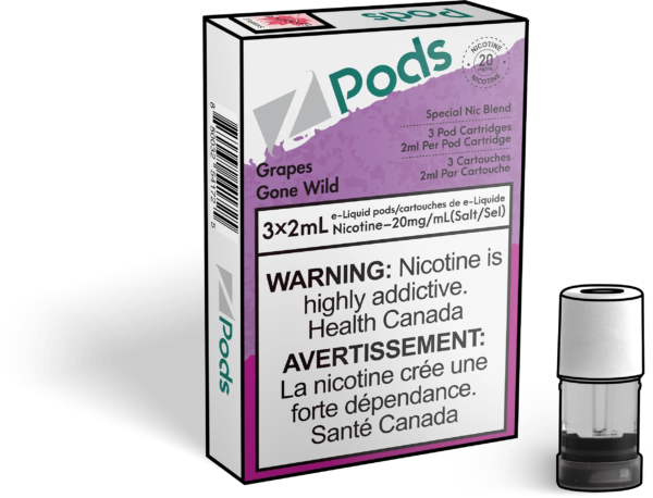 Grapes Gone Wild - Z Pods - Premium Stlth Compatible Pods - Wide Range of Flavors - Vape Cave