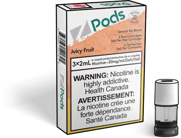 Juicy Fruit - Z Pods - Premium Stlth Compatible Pods - Wide Range of Flavors - Vape Cave