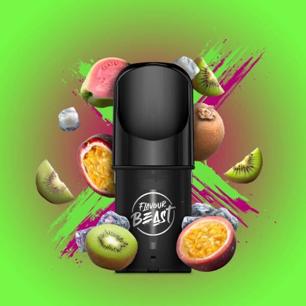 Kewl Kiwi Passionfruit Iced - Flavour Beast Pods - STLTH Compatible Vape Pods - Vape Cave