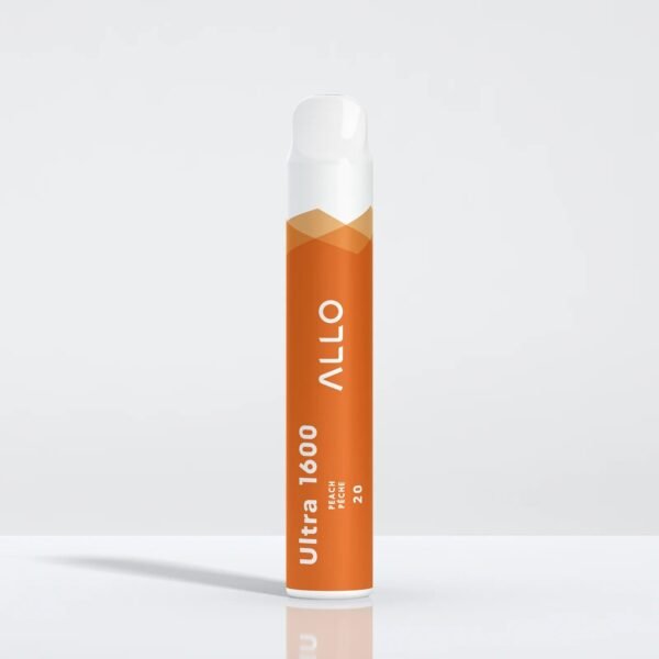 Peach - Allo Ultra 1600 Disposable Vape - Sleek design, up to 1600 puffs, 6.8mL liquid capacity, 1000mAh battery - Vape Cave