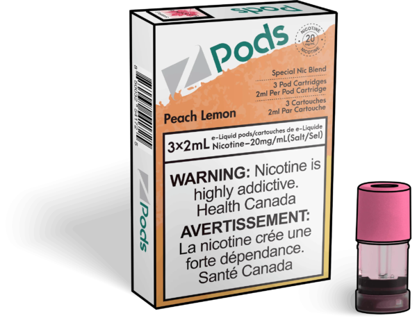 Peach Lemon - Z Pods - Premium Stlth Compatible Pods - Wide Range of Flavors - Vape Cave