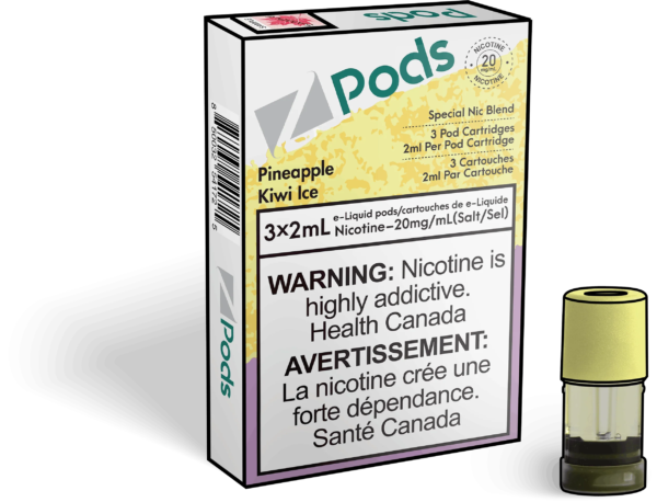 Pineapple Kiwi Ice - Z Pods - Premium Stlth Compatible Pods - Wide Range of Flavors - Vape Cave