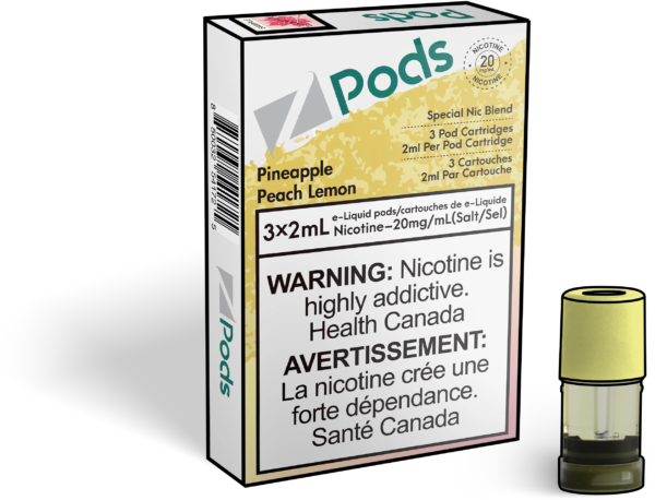 Pineapple Peach Lemon - Z Pods - Premium Stlth Compatible Pods - Wide Range of Flavors - Vape Cave