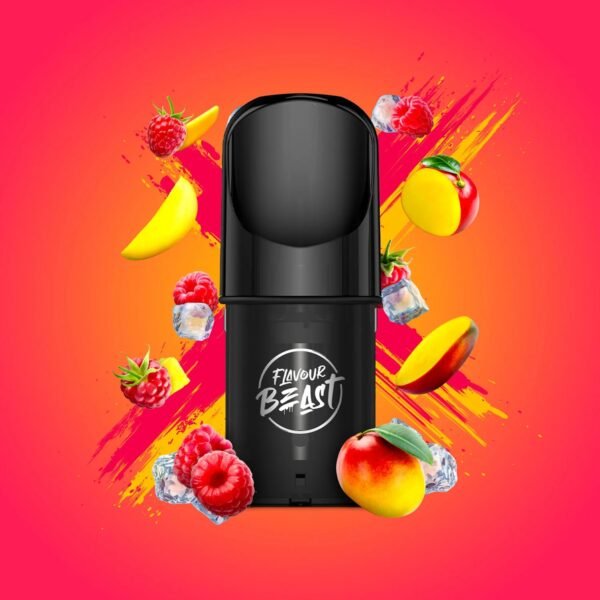 Ragin Razz Mango Iced - Flavour Beast Pods - STLTH Compatible Vape Pods - Vape Cave