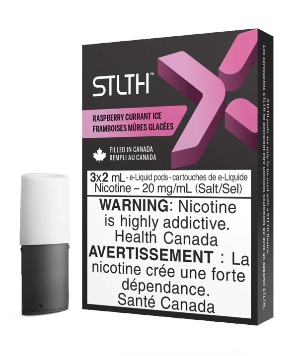 Raspberry Currant Ice - Stlth X Pods - Premium Vape Pods with Intensified Flavour and Enhanced Airflow - Vape Cave