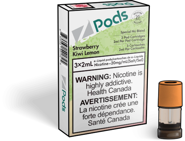 Strawberry Kiwi Lemon - Z Pods - Premium Stlth Compatible Pods - Wide Range of Flavors - Vape Cave