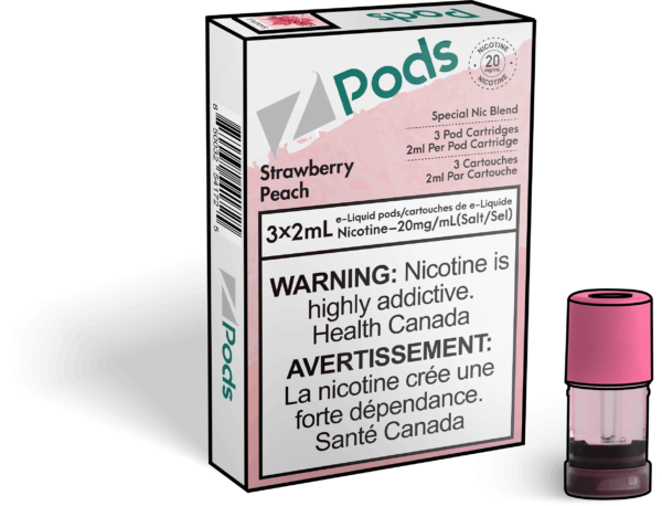 Strawberry Peach - Z Pods - Premium Stlth Compatible Pods - Wide Range of Flavors - Vape Cave