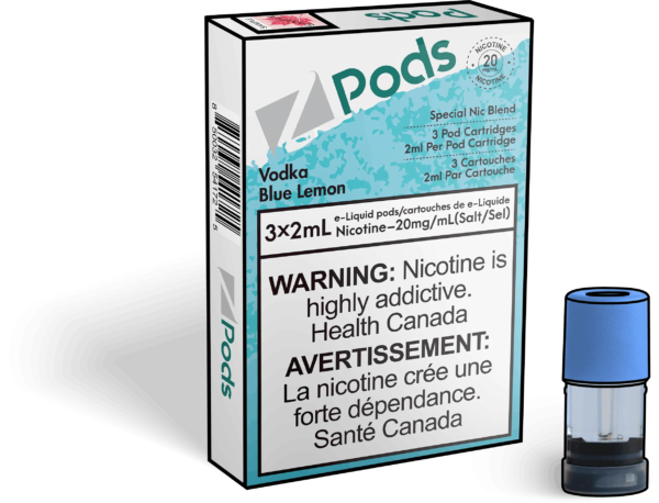 Vodka Blue Lemon - Z Pods - Premium Stlth Compatible Pods - Wide Range of Flavors - Vape Cave