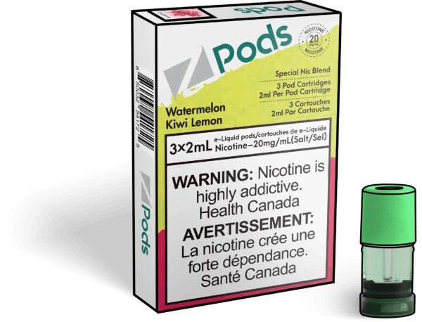 Watermelon Kiwi Lemon - Z Pods - Premium Stlth Compatible Pods - Wide Range of Flavors - Vape Cave