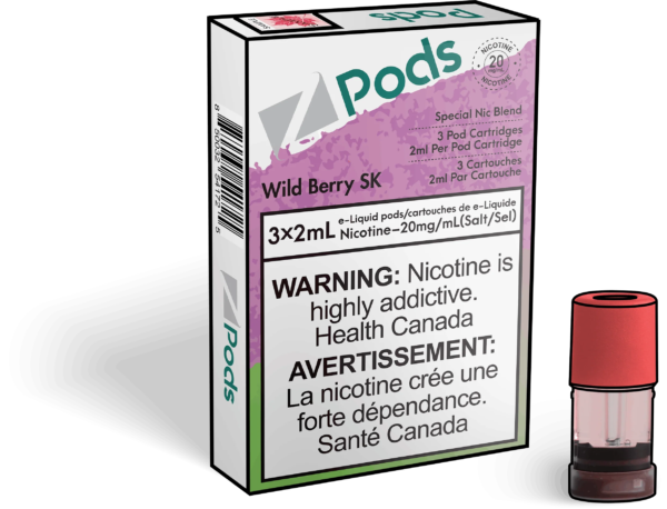 Wild Berry SK - Z Pods - Premium Stlth Compatible Pods - Wide Range of Flavors - Vape Cave