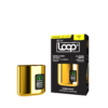 Stlth Loop 2 Device in Gold, equipped with 850mAh battery and e-liquid level indicator.