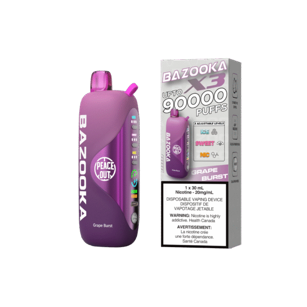 Bazooka X3 90K Disposable Vape 20mg – 90000 Puffs