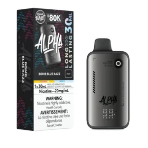 Flavour Beast Alpha 80K Bomb Blue Razz disposable vape - 80,000 puffs, 20mg/mL nicotine salt