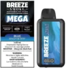Breeze Mega 60K Blue Raspberry disposable vape - 60,000 puffs, 20mg/mL nicotine salt